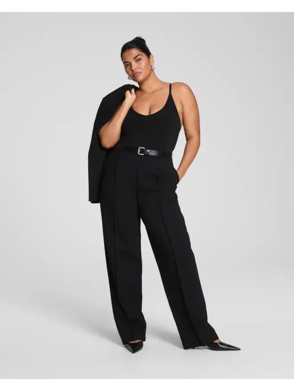 SPANX High Rise Ponte Barrel Leg Pants Black L Tall NWT - Picture 8 of 12
